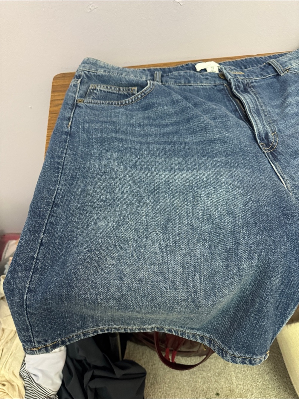 H&M Jean Bermuda Shorts 18W Demin Blue New